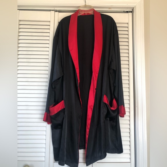 ELEGANT TWO-TONE CHARMEUSE UNI-SEX ROBE by SWEET DREAMS - Picture 2 of 7